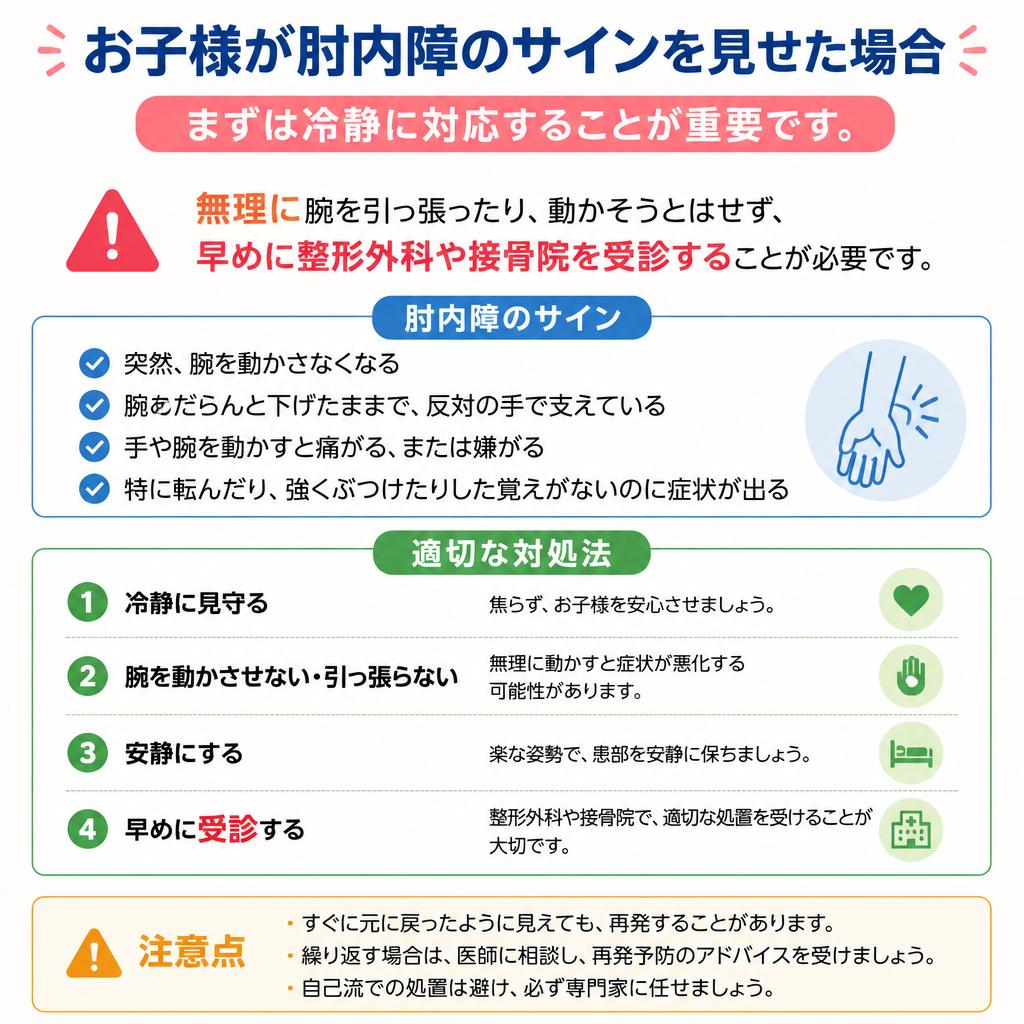 肘内障を疑ったら？保護者がすべき対応