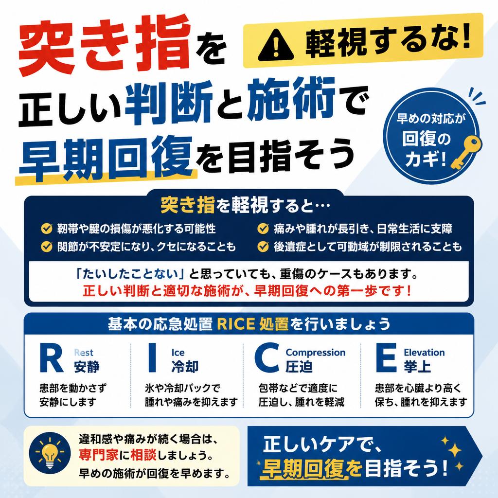 突き指を軽視するな！正しい判断と施術で早期回復を目指そう