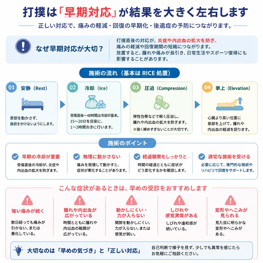 早期対応の重要性と施術の流れ
