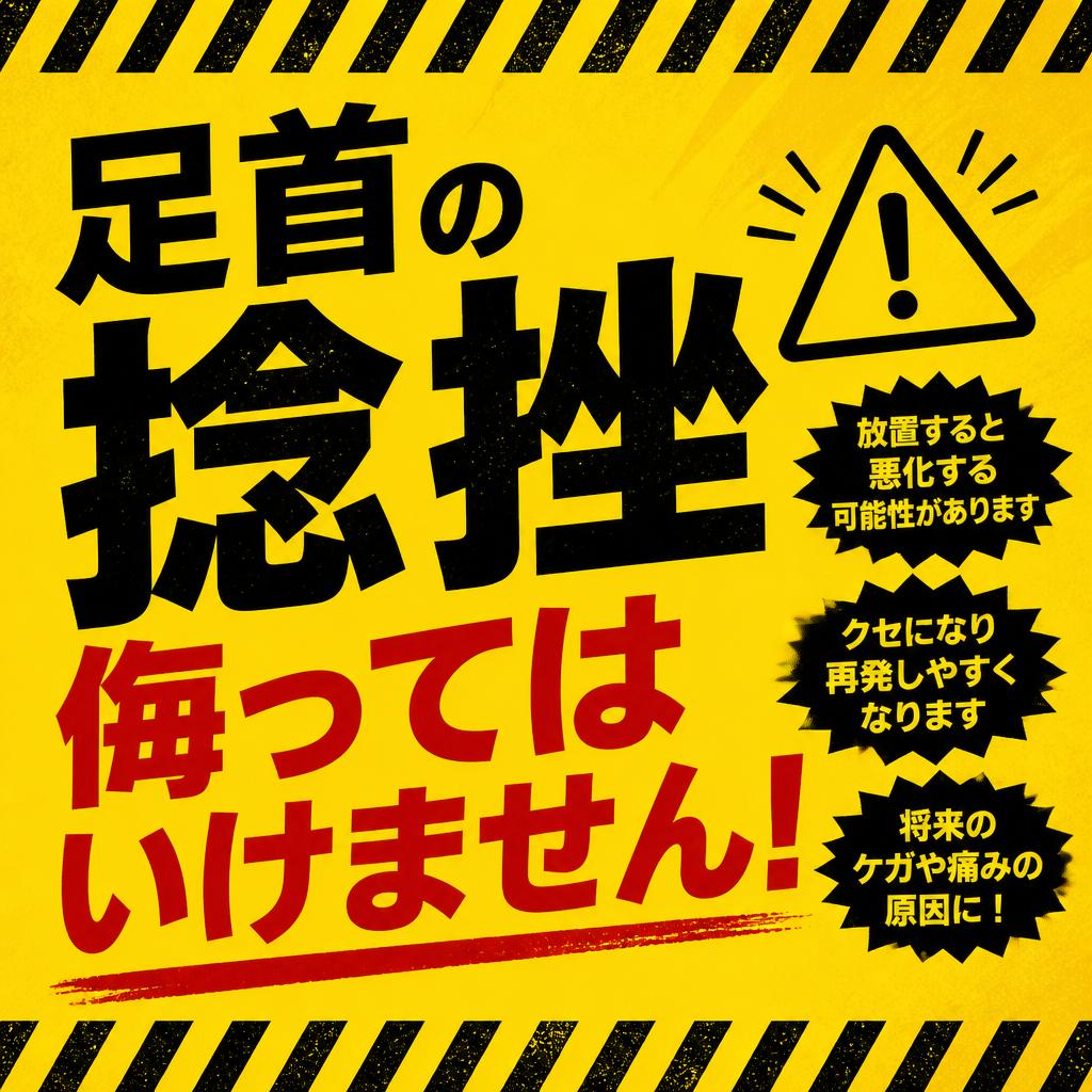足首の捻挫を侮ってはいけません！