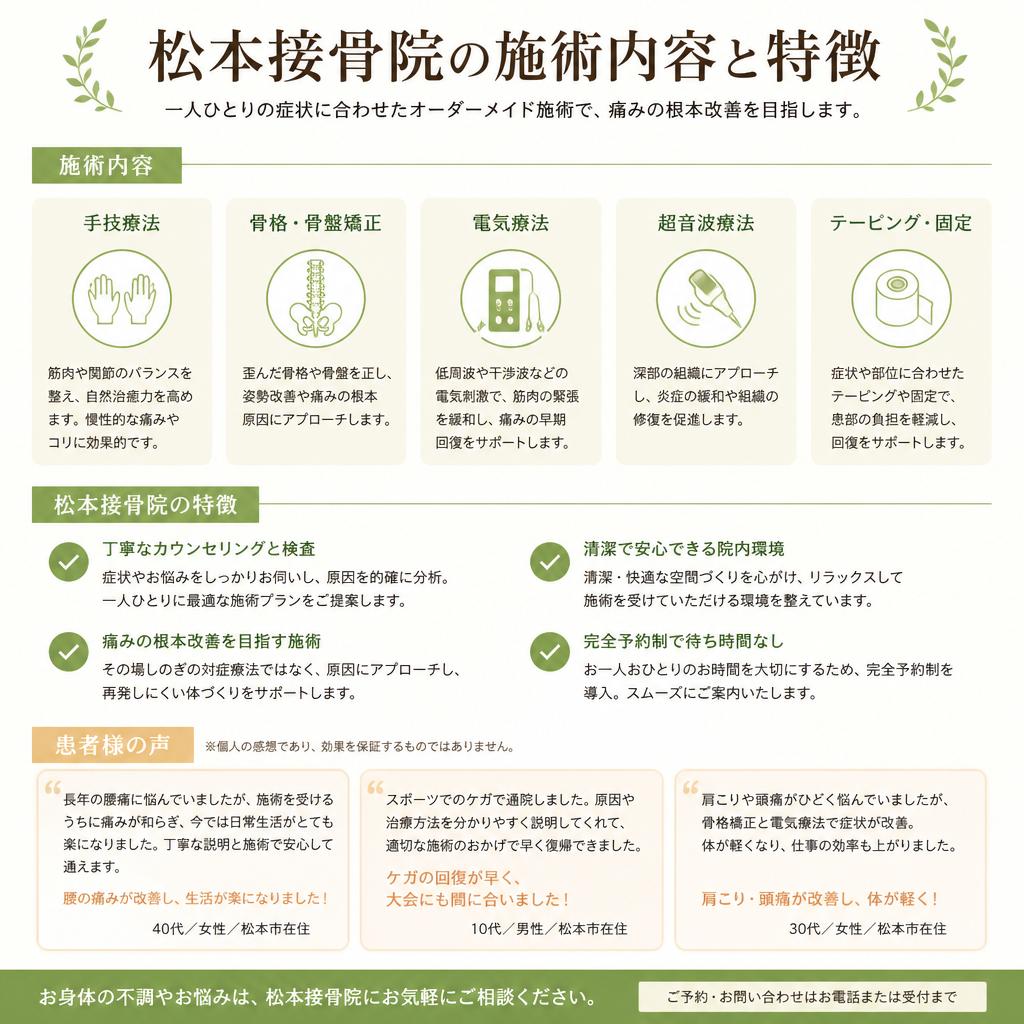 接骨院での施術内容